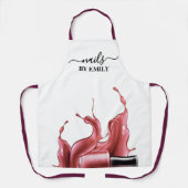 Poolse fles splash Custom Nail Salon Schort (Voorkant)