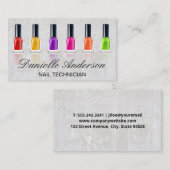 Poolse flessen, gekleurd | Marmer Visitekaartje (Voorkant / Achterkant)