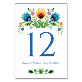 Poolse Folk Bloemen Lavendel en Geel Kaart