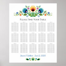 Poolse Folk Bloemen Lavendel en Geel