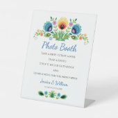 Poolse Folk Bloemen Lavendel en Geel Reclamebord Met Voetstuk (Voorkant)