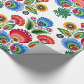 Poolse Folk Flowers Cadeaupapier (Hoek)