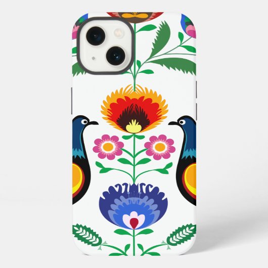 Poolse folk met decoratieve karbonade iPhone hoesje (Achterkant)