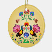 Poolse folk met decoratieve karbonade keramisch ornament (Links)