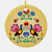 Poolse folk met decoratieve karbonade keramisch ornament (Achterkant)