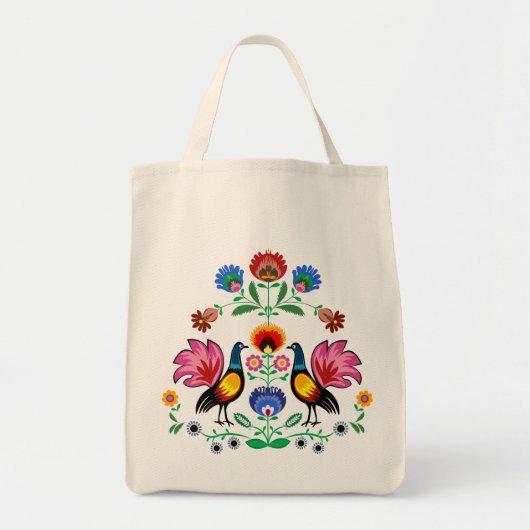Poolse folk met decoratieve karbonade tote bag (Voorkant)