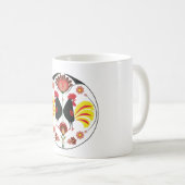 Poolse folk met decoratieve roosters, Mok (Voorkant rechts)