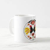 Poolse folk met decoratieve roosters, Mok (Voorkant links)