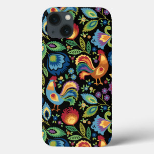 Poolse Folk Roosters iPhone Case