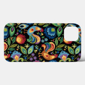 Poolse Folk Roosters iPhone Case (Achterkant (horizontaal))