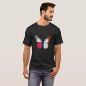 Poolse Franse vlag Butterfly T-shirt (Voorkant volledig)