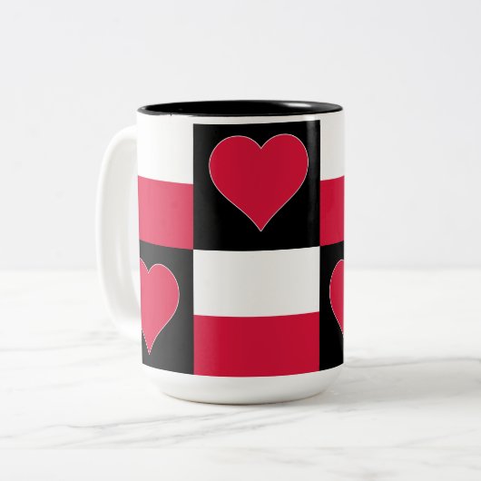 Poolse gedenkspriet tweekleurige koffiemok (Voorkant links)