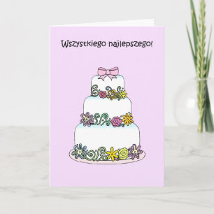Poolse gelukkige verjaardag Wszystkiego Najlepszeg Kaart
