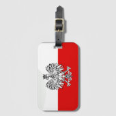Poolse glanzende vlag bagagelabel (Voorkant (verticaal))