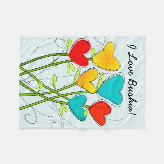 Poolse grootmoeder Bushia Fleece Blanket (Voorkant (Horizontaal))