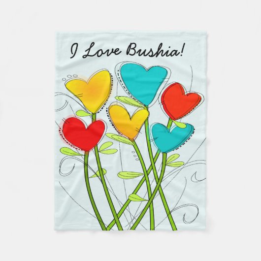 Poolse grootmoeder Bushia Fleece Blanket (Voorkant)