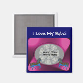 Poolse grootmoeder liefde mijn babci foto magneet (Voorkant / Achterkant)