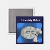 Poolse grootmoeder liefde mijn babci foto magneet (Voorkant / Achterkant)