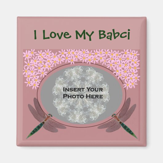 Poolse grootmoeder liefde mijn babci madeliefjes f magneet (Voorkant)