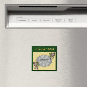 Poolse grootmoeder liefde mijn babci Puppies foto Magneet (Insitu (Vaatwasser))