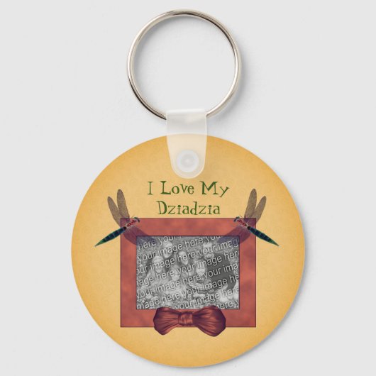Poolse grootvader houdt van mijn ziadzia sleutelhanger (Voorkant)