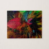 Poolse haan en hart bokeh legpuzzel (Horizontaal)