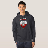 Poolse hartvlag hoodie (Voorkant volledig)