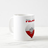 Poolse hartvlag koffiemok (Voorkant links)