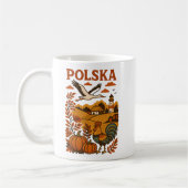 Poolse herfst volk platteland koffiemok (Links)