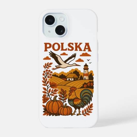 Poolse Herfst Volks Platteland iPhone 15 Case (Achterkant)