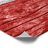 Poolse houten vlag poster (Hoek)