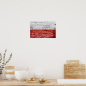 Poolse houten vlag poster (Keuken)