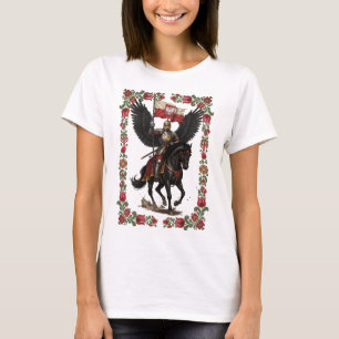 Poolse Husaren Folk Frame Kunst T-shirt