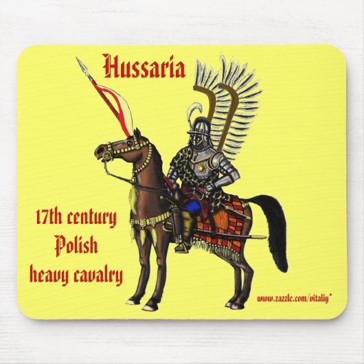Poolse hussar coole mousepad muismat (Voorkant)