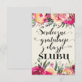 Poolse huwelijksgelukwensen (Voorkant / Achterkant)