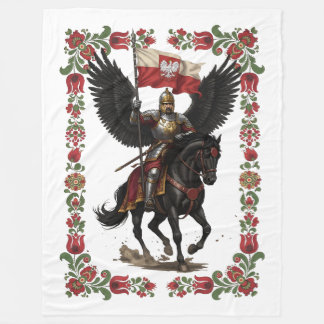 Poolse Huzaar Folk Frame Kunst Fleece Deken