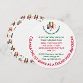 Poolse Ierse Amerikaanse Shamrock verjaardagsuitno Kaart (Voorkant / Achterkant)