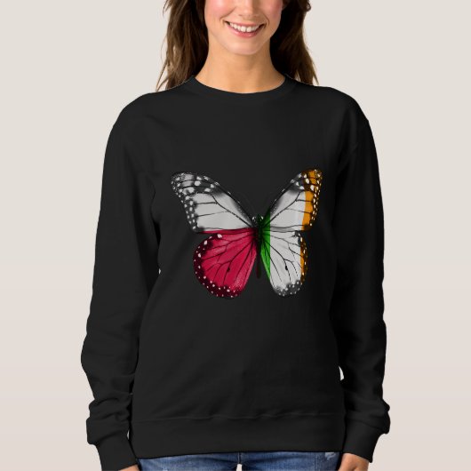 Poolse Ierse vlag Butterfly Trui (Voorkant)