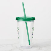 Poolse Ierse vlaggen Shamrock gepersonaliseerd Acryl Drinkbeker (Links)