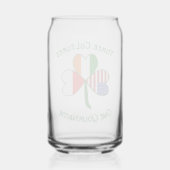 Poolse Ierse vlaggen Shamrock gepersonaliseerd Blikvorm Glas (Achterkant)