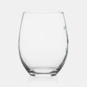 Poolse Ierse vlaggen Shamrock gepersonaliseerd Wijnglas Zonder Voet (Rechts)