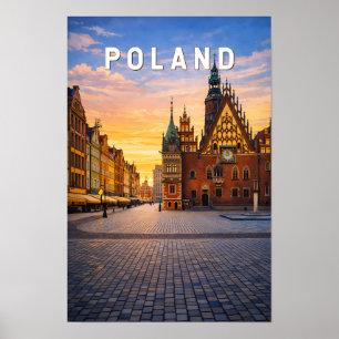 Poolse illustratie Reis Kunst Vintage Poster