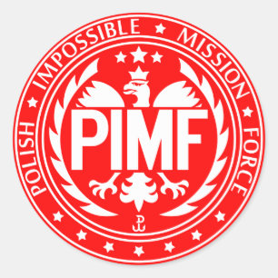 Poolse Impossible Mission Force Ronde Sticker