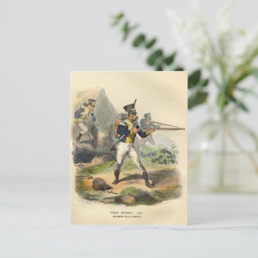 Poolse infanterie briefkaart (Staand voorkant)