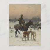 Poolse jager op Horseback Briefkaart (Voorkant)