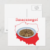 Poolse kaart Czarnina Smacznego (Voorkant / Achterkant)