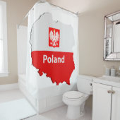 Poolse kaart douchegordijn (In situ)