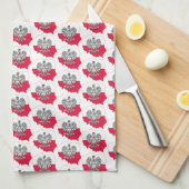 Poolse Kaart Flag Kitchen Towel Theedoek (Quarter Fold)