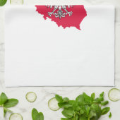 Poolse Kaart Flag Kitchen Towel Theedoek (Gevouwen)