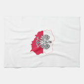 Poolse Kaart Flag Kitchen Towel Theedoek (Horizontaal)